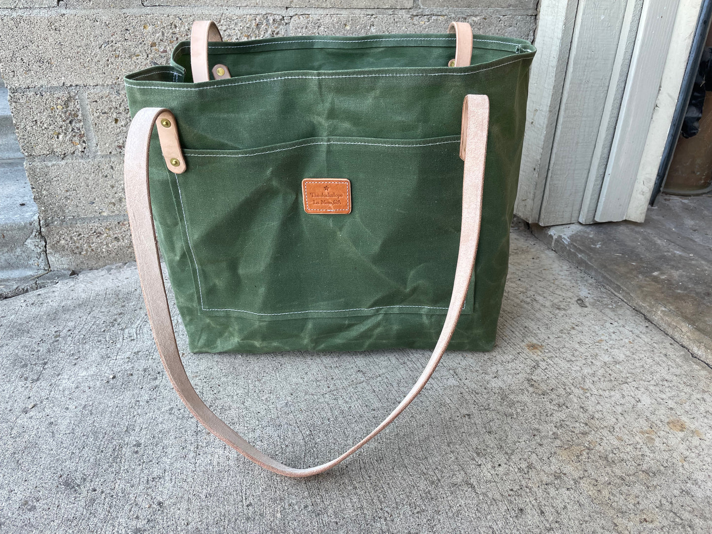 Market Tote Bag- Waxed Canvas (5 Colors)