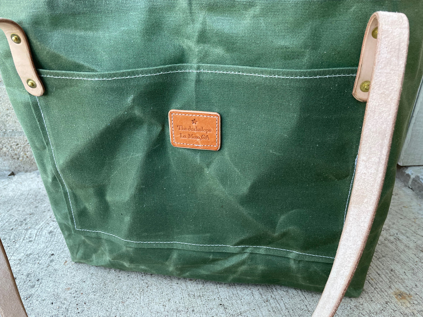 Market Tote Bag- Waxed Canvas (5 Colors)