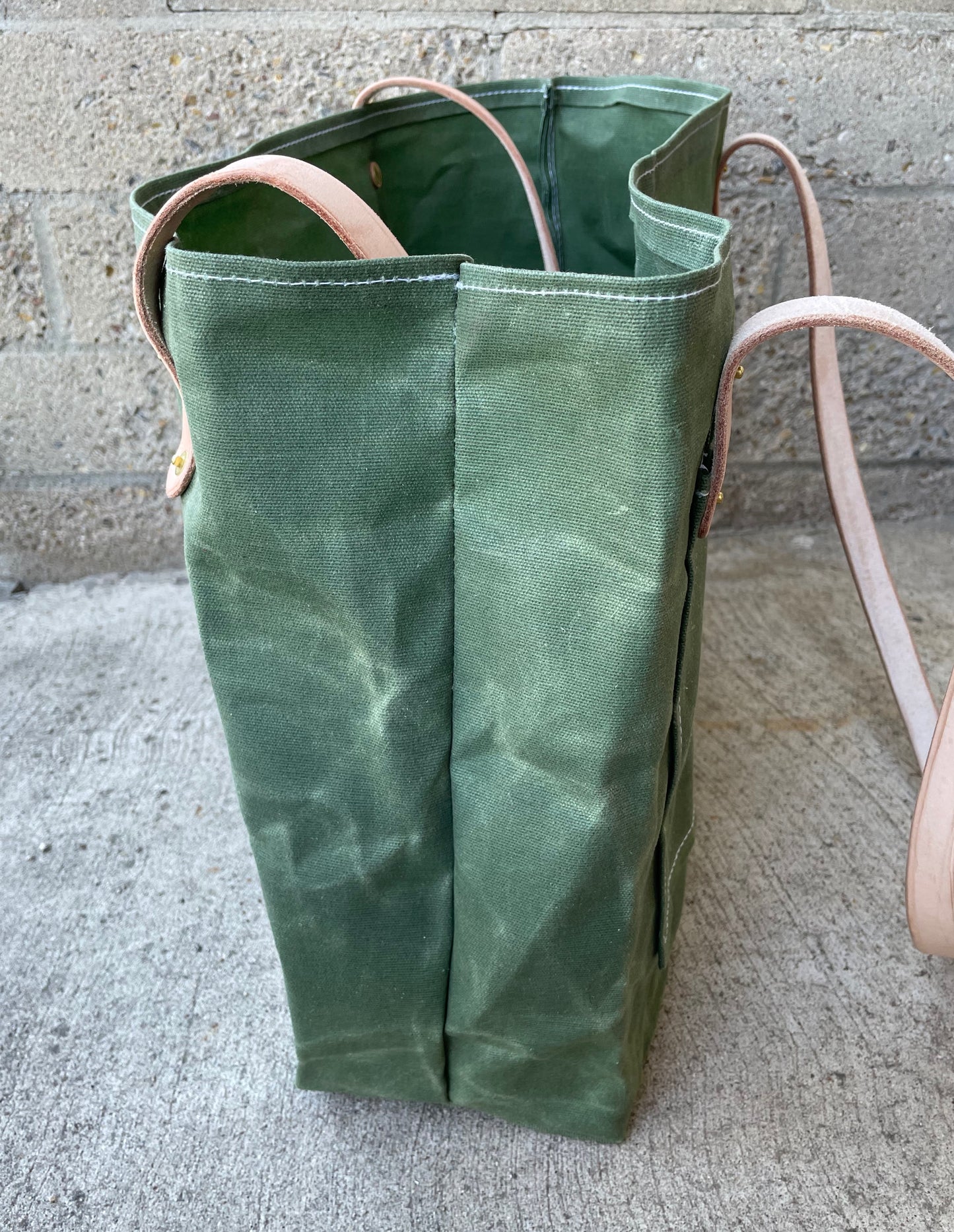 Market Tote Bag- Waxed Canvas (5 Colors)