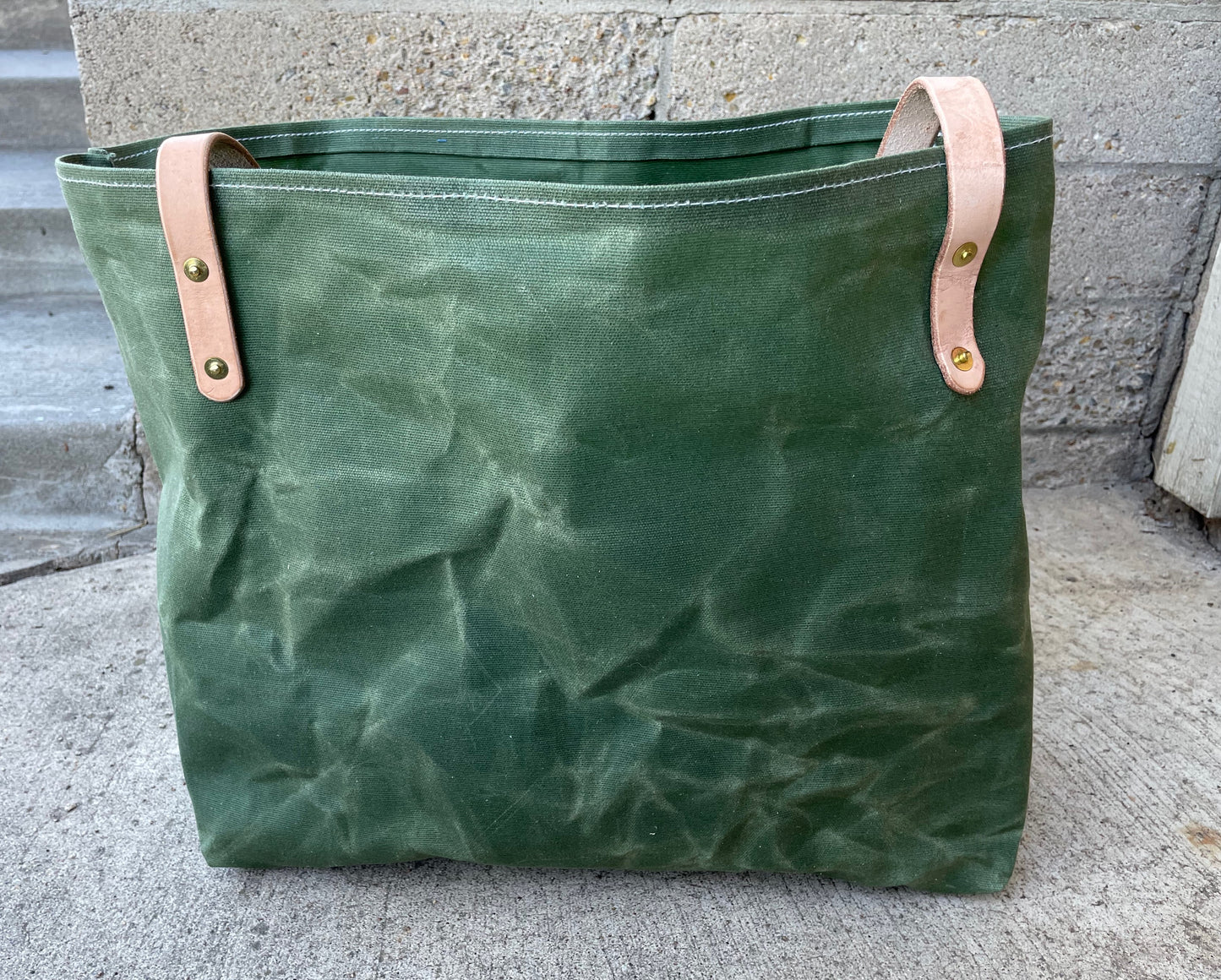 Market Tote Bag- Waxed Canvas (5 Colors)