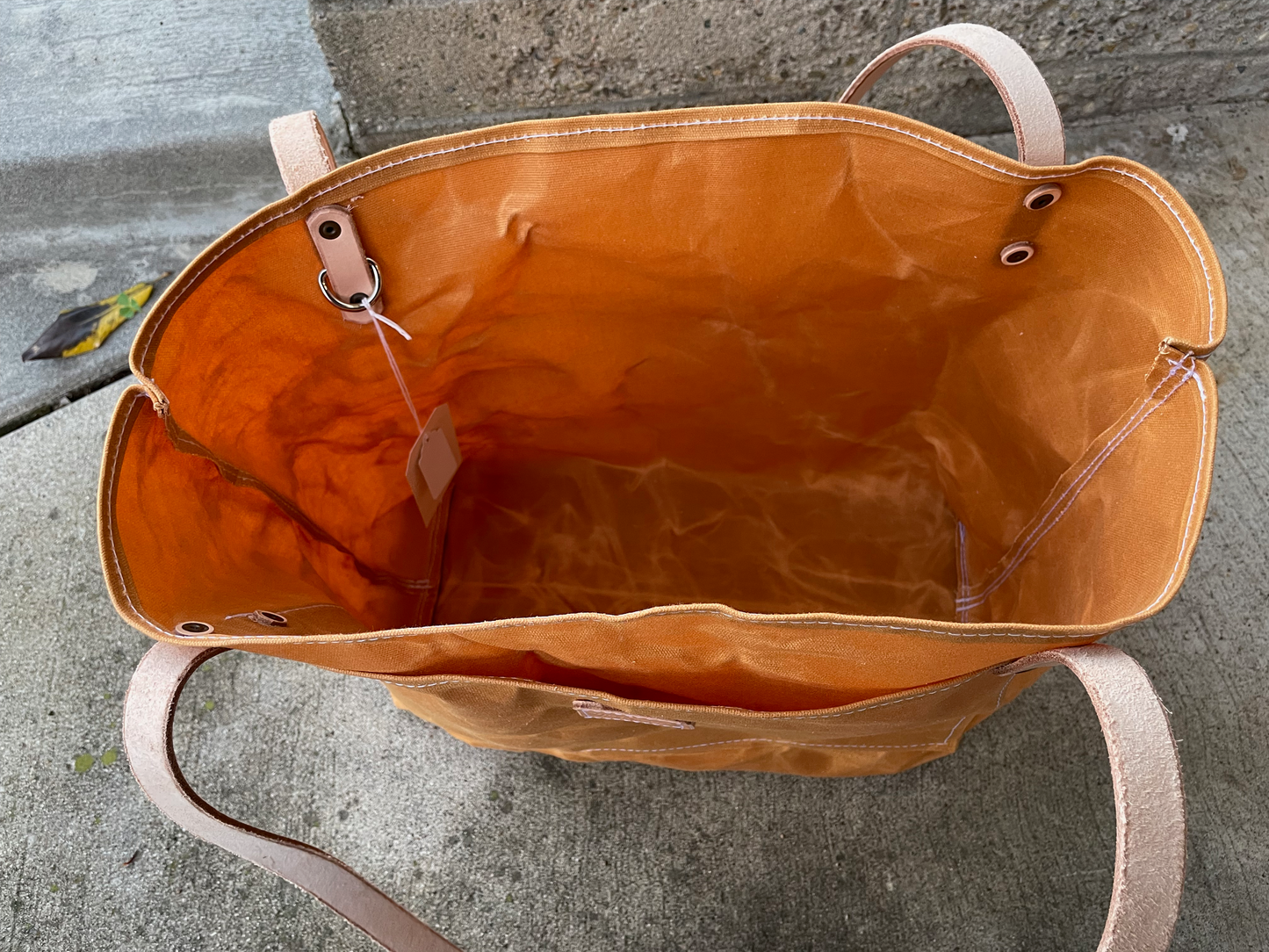 Market Tote- Waxed Canvas (Butterscotch)