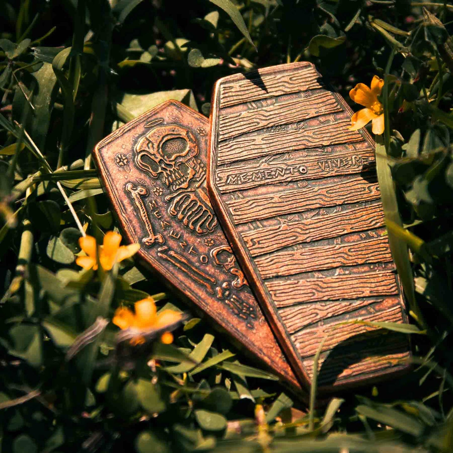 Coffin "Memento Mori Memento Vivere"- Copper Coin