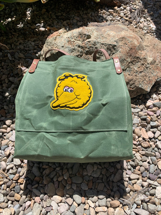 Market Tote "Big Bird"- Waxed Canvas