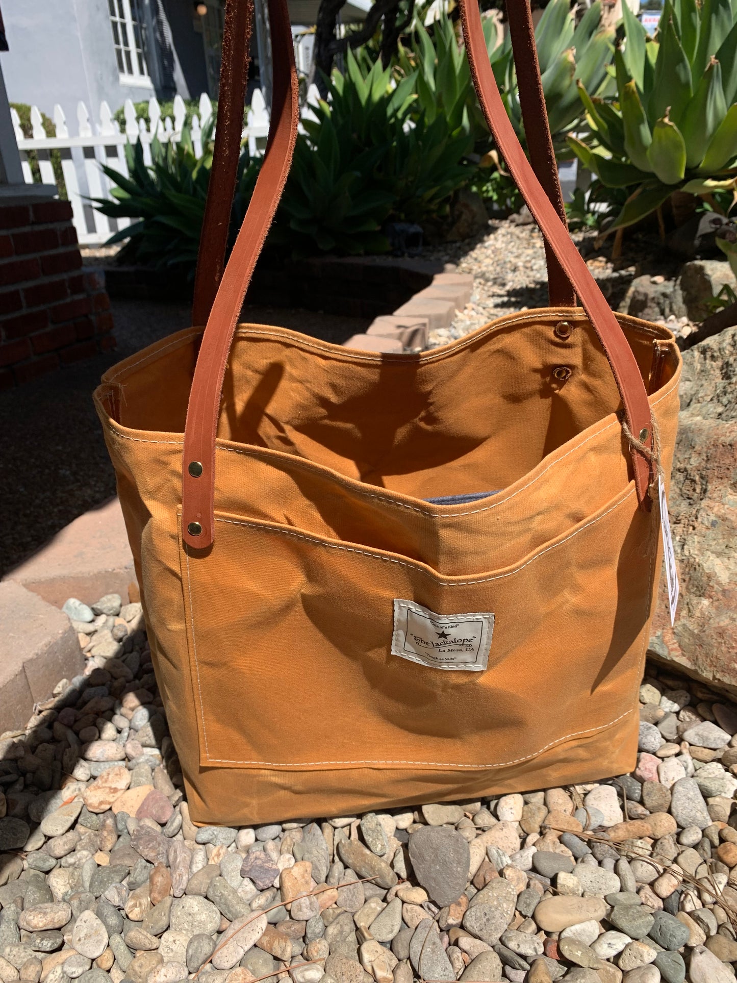 Market Tote Bag- Waxed Canvas (5 Colors)