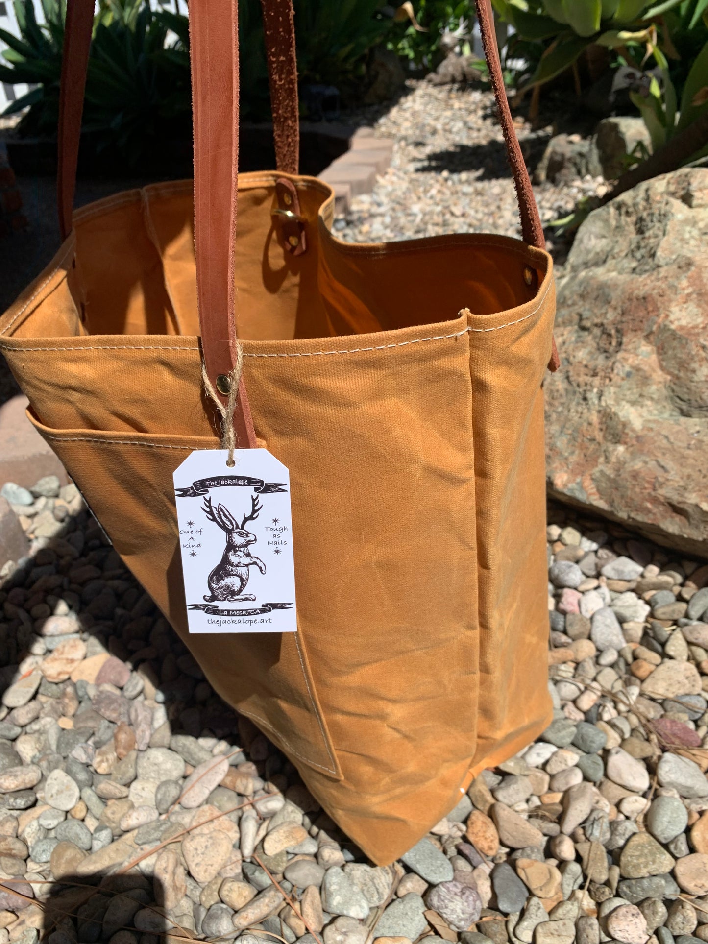 Market Tote Bag- Waxed Canvas (5 Colors)