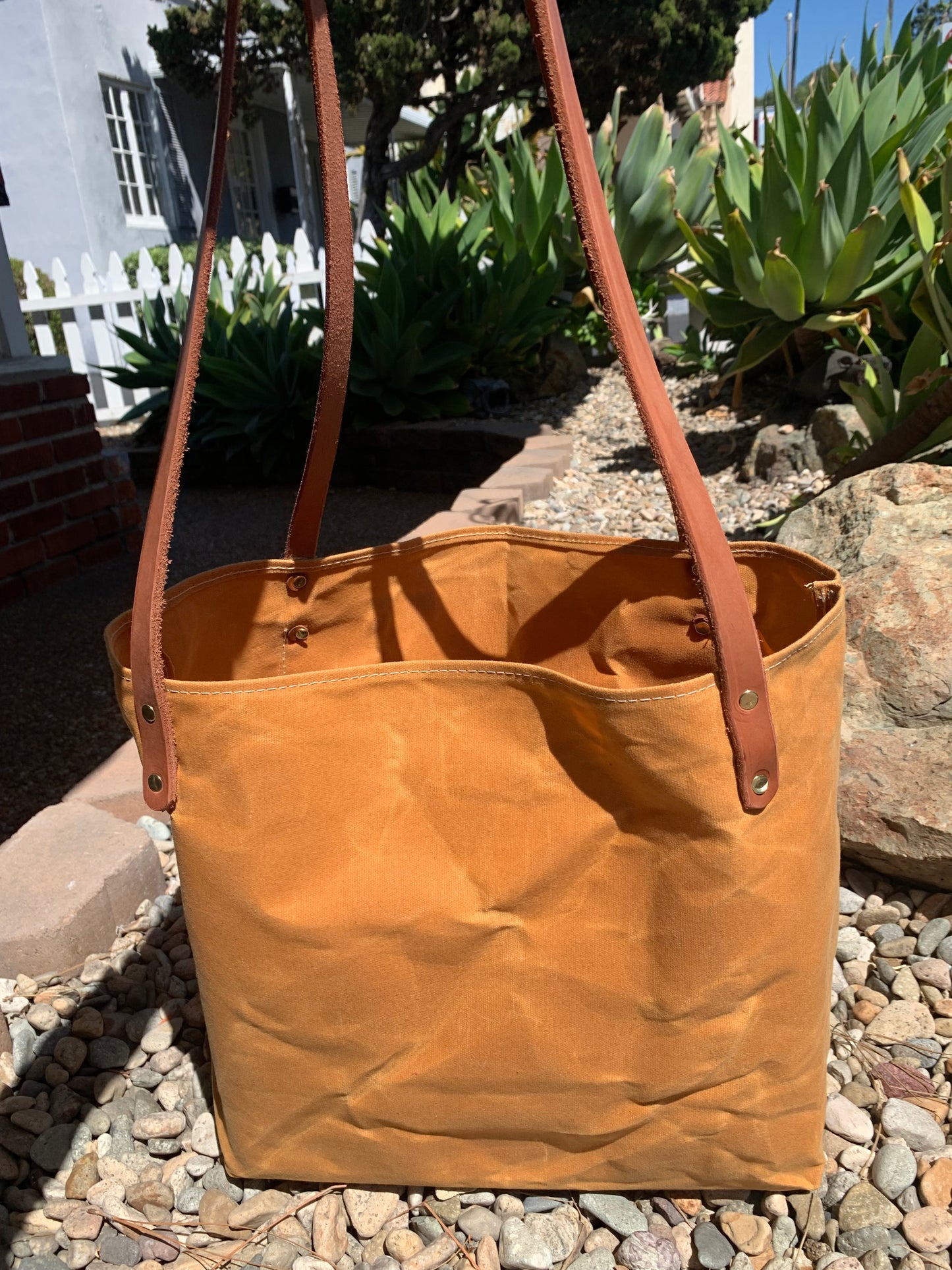 Market Tote Bag- Waxed Canvas (5 Colors)