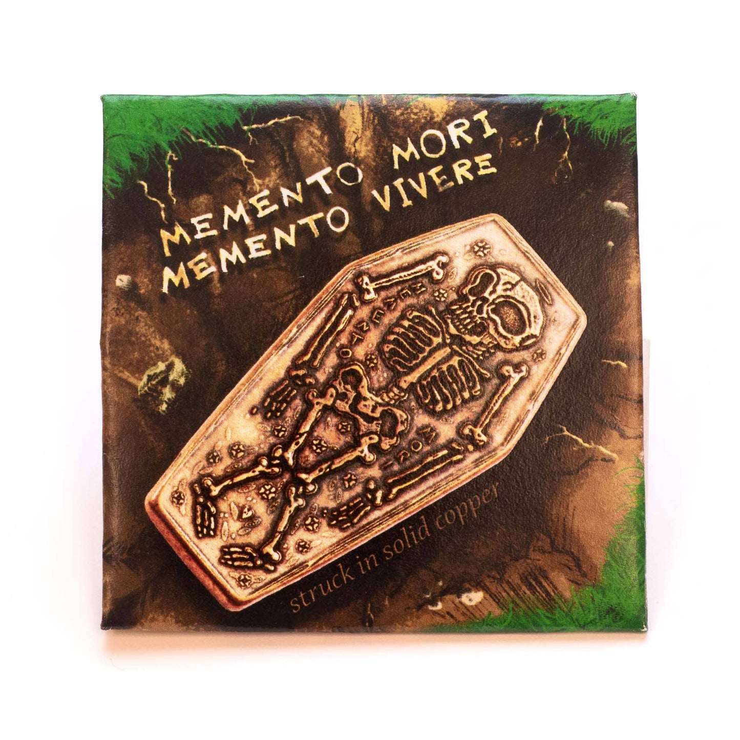 Coffin "Memento Mori Memento Vivere"- Copper Coin