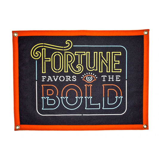 Fortune Favors The Bold Camp Flag • Holy Smokes x Oxford Pennant