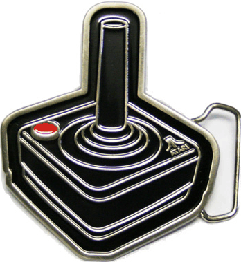 Belt Buckle - Atari Joystick Logo